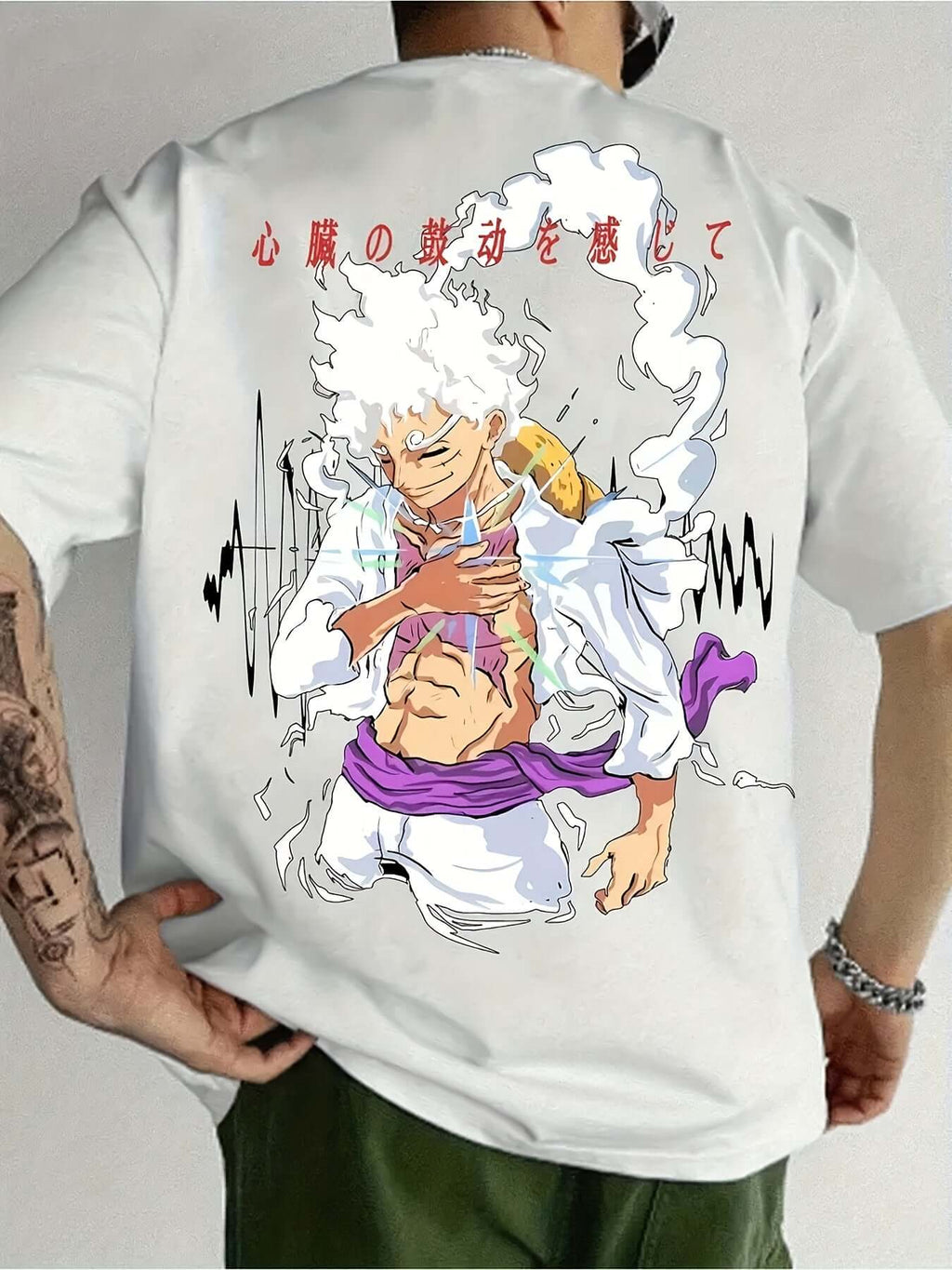 Black anime graphic T-shirt with vibrant character print. Regular fit, comfy fabric, and machine washable—perfect for summer streetwear style.